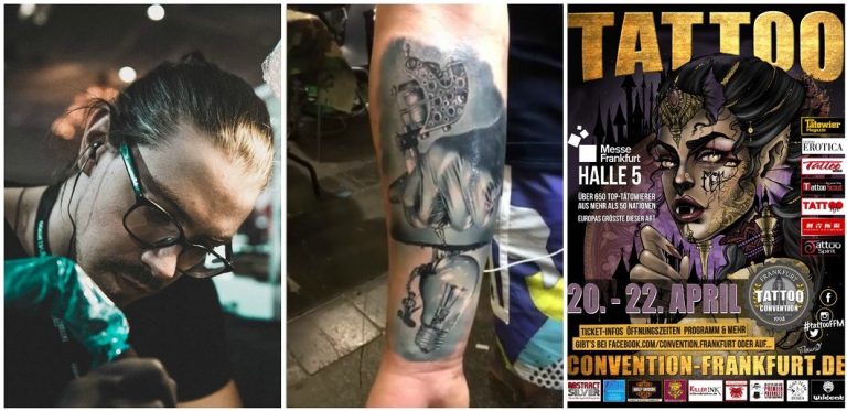 Un arădean pe locul 5 în top cei mai buni tatuatori din categoria „Best of Realistic”, la cea mai mare Convenție din Europa