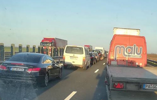 Accident acum câteva clipe pe autostrada Arad-Timișoara! Iată urmările.