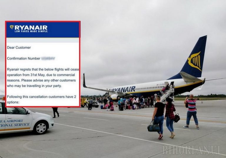 ”Ryanair regrets…” Anunțul făcut de compania aeriană low-cost afectează călătorii din vestul țării