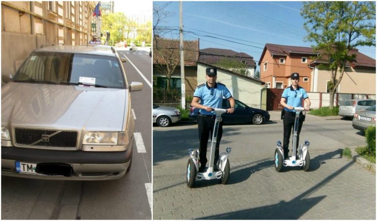Polițiștii pe segway, spaima șoferilor din Timișoara!