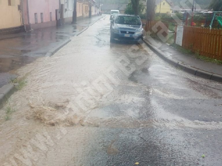 Străzi întregi inundate într-un mare oraș din Banat. Numeroase localități rămase fără electricitate