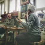 Artiștii Aurel Bulacu și Eugen Raportoru. Credit foto Cristi B Painter