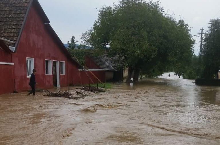 Prăpăd în Arad: persoane evacuate și 200 de gospodării inundate. Foto
