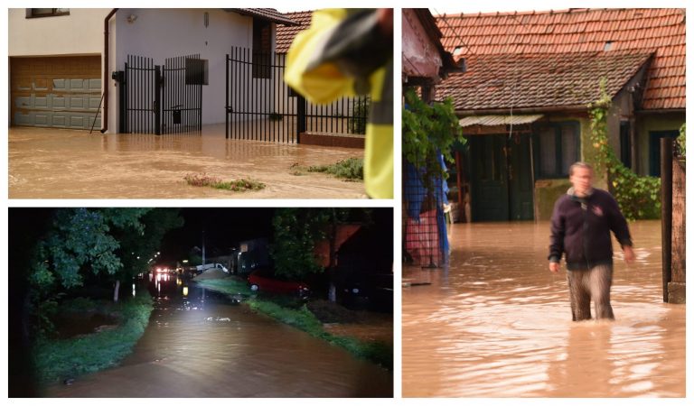 Case inundate, oameni disperați! O ploaie torențială a făcut prăpăd în Timiș! Video