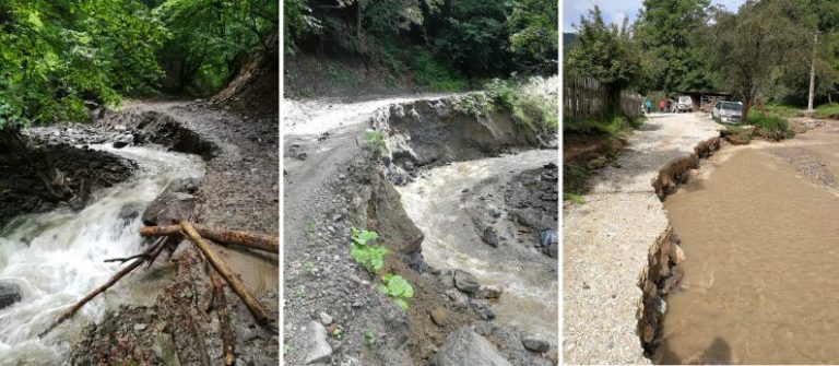 Drumuri Județene din vestul țării afectate de viiturile de ieri