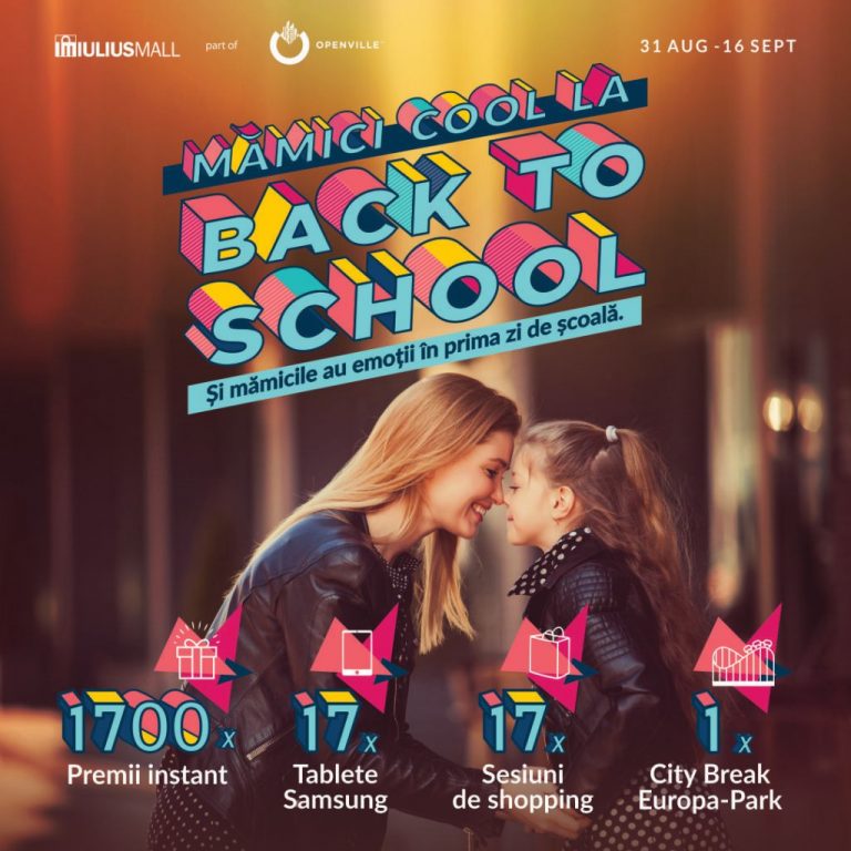 Iulius Mall te pregătește de Back to School: Un sejur la Europa Park din Germania și alte 1.700 de premii