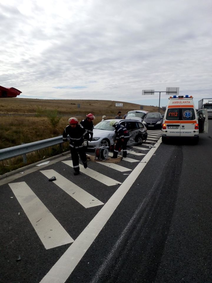 Accident pe autostrada A1, în Timiș! Care este starea victimelor  Foto