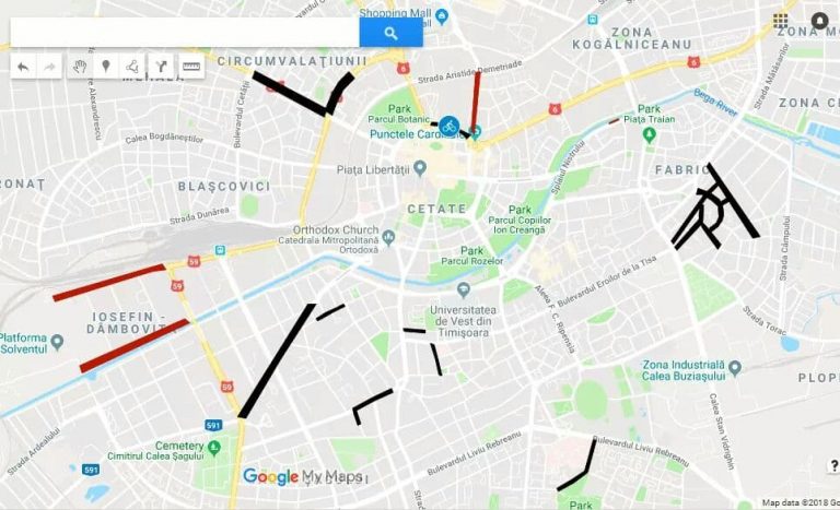 Harta beznei din Timișoara