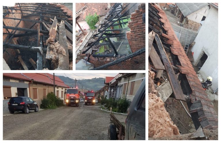 Două gospodării în flăcări și bunuri de sute de mii de lei salvate de pompieri