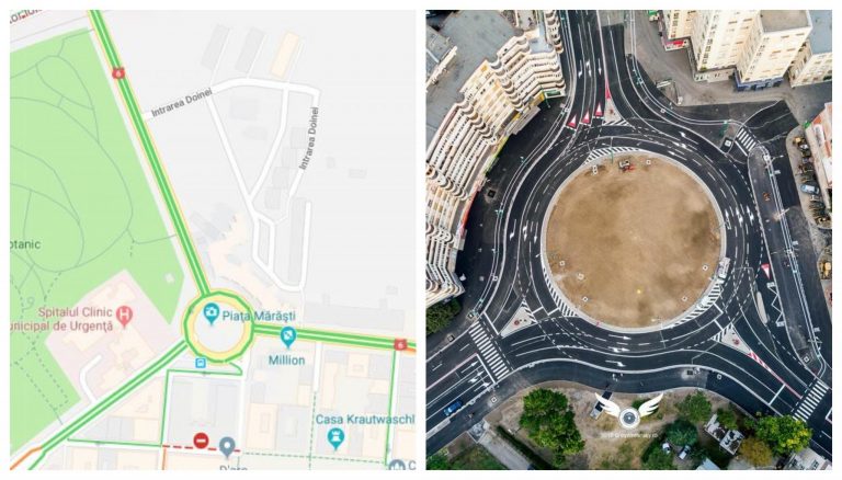 Sensul cu turbo-girație, premieră pentru Timișoara! Surpriza bicicliștilor la deschiderea traficului prin Piața Mărăști