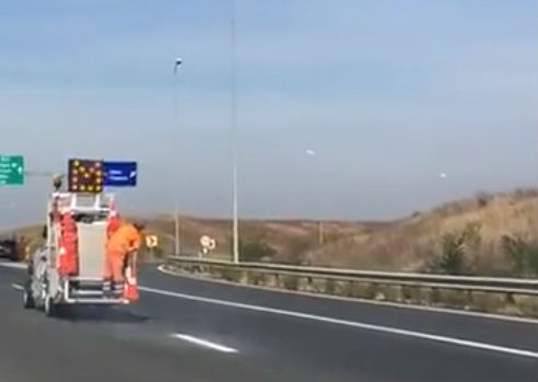 Marcaje noi pe autostrada Timișoara – Lugoj. Restricții de circulație!