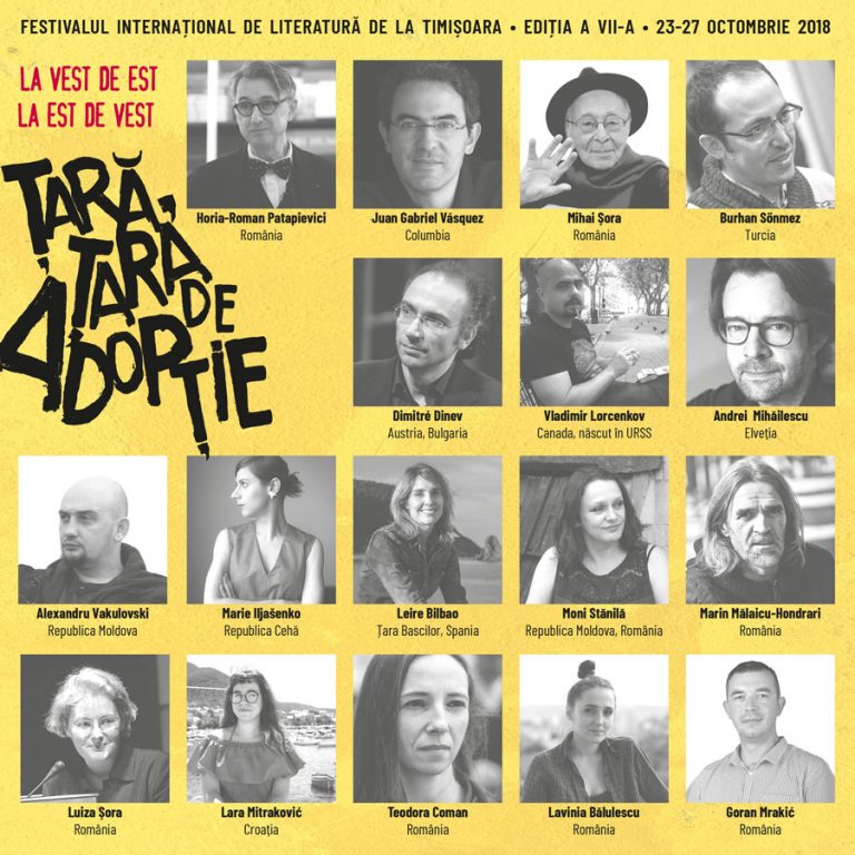 Lista scriitorilor invitați la ediția din acest an a Festivalului Internațional de Literatură de la Timișoara