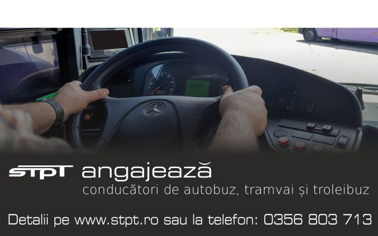 Societatea de Transport Public Timişoara angajează şoferi