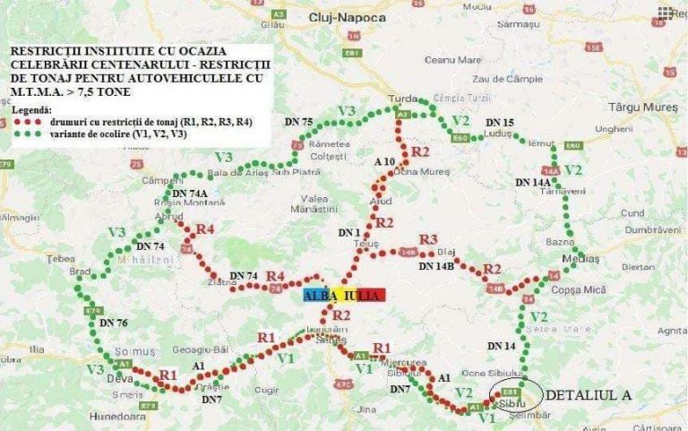 Restricții în vest pentru manifestările de la Alba Iulia, de 1 Decembrie