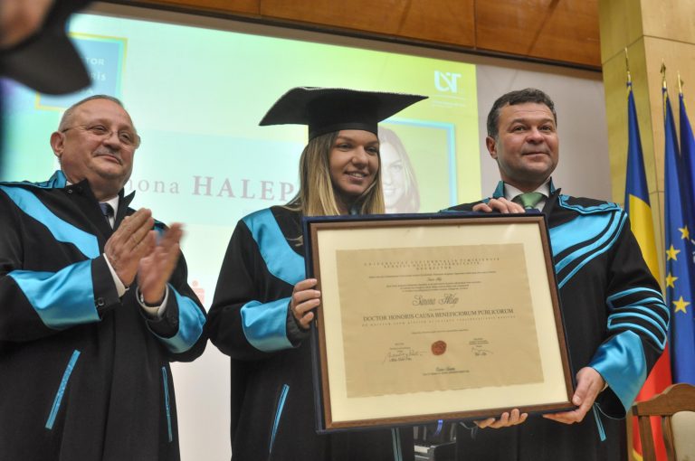 Simona Halep a primit titlul de Doctor Honoris Causa, la Universitatea de Vest din Timișoara Foto-Video