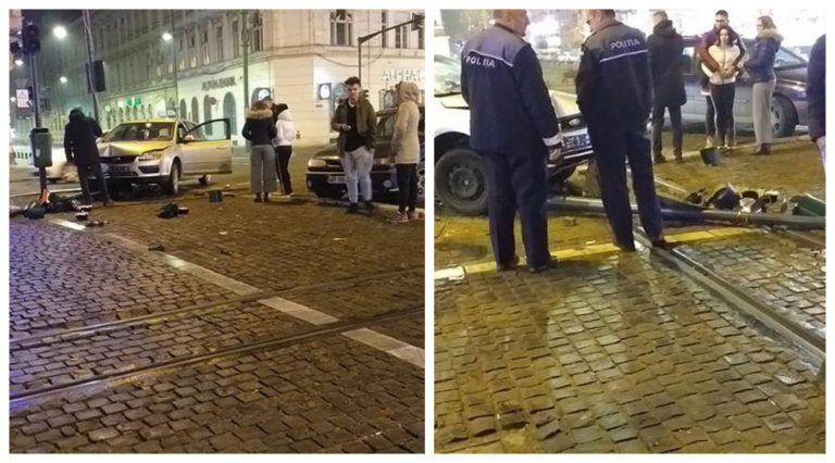 Prăpăd în centrul unui oraș din vest, noaptea trecută!