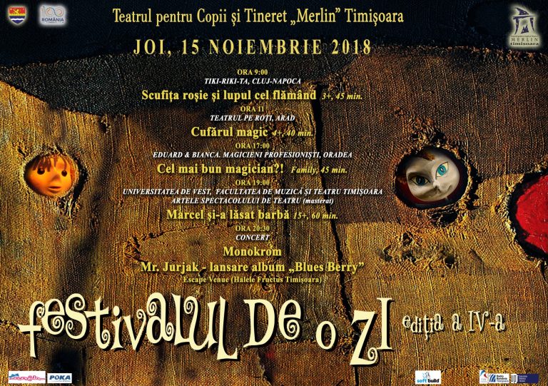 Festivalul de o zi – maraton de spectacole la Teatrul pentru Copii și Tineri „Merlin” din Timișoara