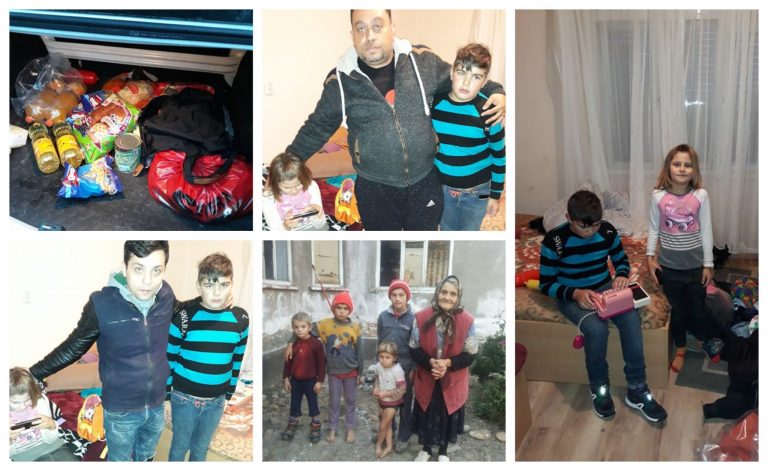 Crescuți în sărăcie, dar cu dragoste de bunica lor, patru frățiori au impresionat doi taximetriști din Banat. FOTO