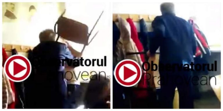 VIDEO. Elev bătut cu o violență extremă de profesor, în timpul orei. L-a lovit cu un scaun