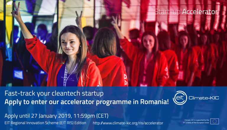 CCIA Timiș invită tinerii inovatori să se înscrie în CLIMATE-KIC ACCELERATOR