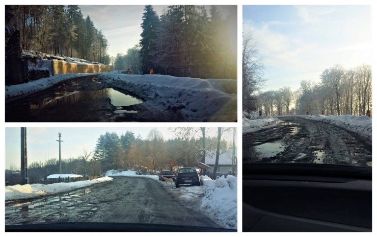 Nu e teatru de operațiuni militare, ci un drum național din vestul țării. Imagini incredibile