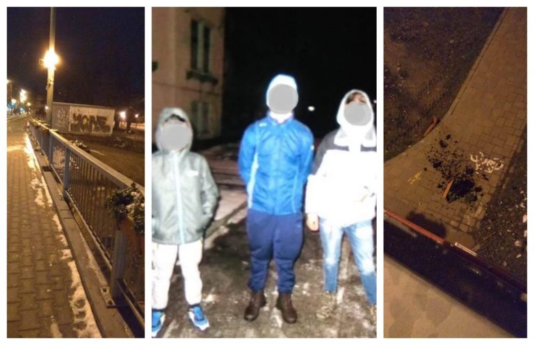 Provocare de ”nestăpânit” între tineri: aruncarea jardinierilor de pe Michelangelo