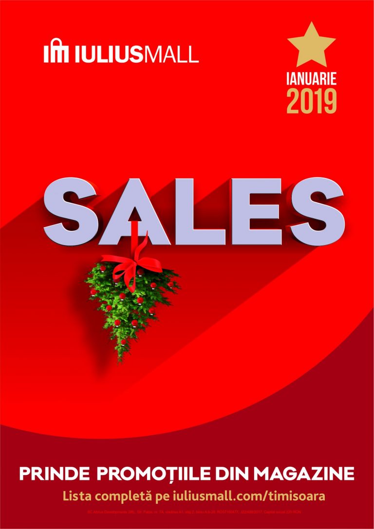 Iulius Mall Timișoara sărbătorește noul an cu promoții de până la 80%. Vino să te bucuri de cumpărături!
