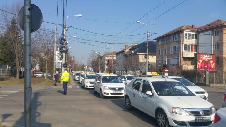 Taximetriștii din Timișoara protestează astăzi în București
