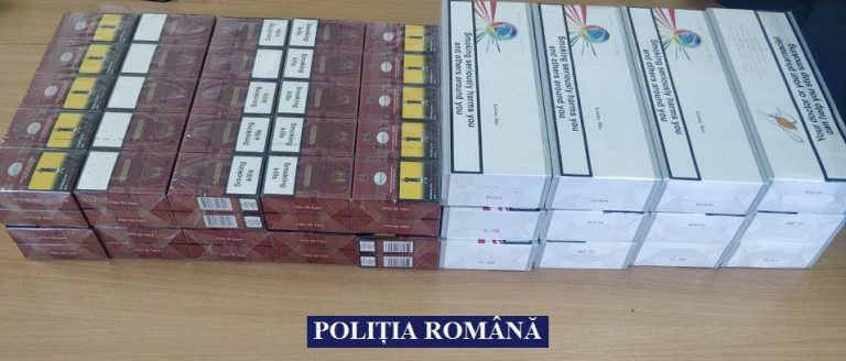 Taraba de țigări din portbagajul mașinii