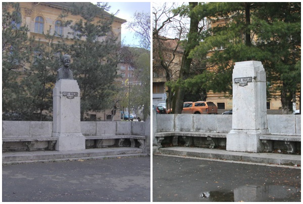 Se caută soluții pentru refacerea bustului lui Emanuil Ungureanu, dispărut de 4 ani din Timișoara