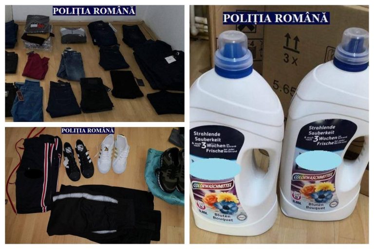 Prins în trafic cu detergenți și haine contrafăcute