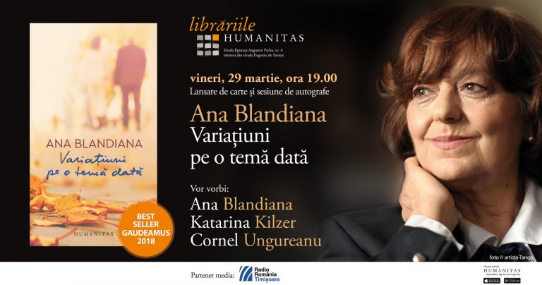 Întâlnire cu poeta Ana Blandiana, la librăria Humanitas din Timișoara