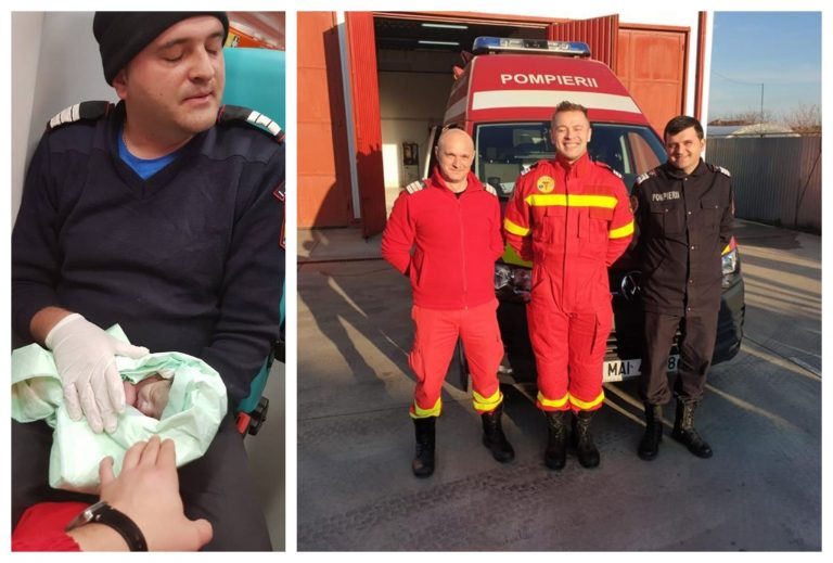 ”Oprește că naște!” Experiență minunată pentru trei pompieri din vestul țării
