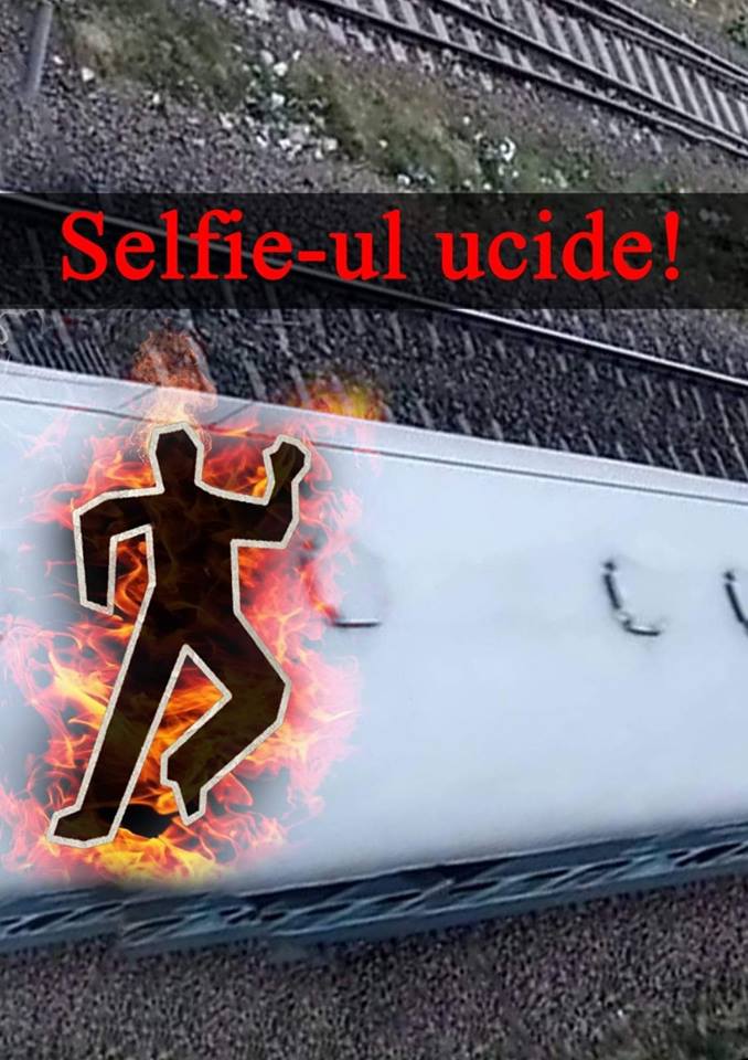 Campanie CFR: ”Selfie-ul pe tren ucide!”