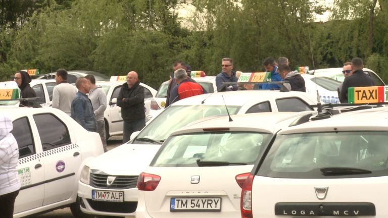 Protestele taximetriștilor continuă la Timișoara VIDEO