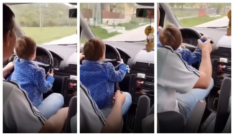 Imagini incredibile! Cine conducea mașina familiei VIDEO