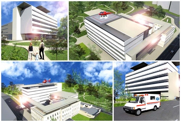 Planuri pentru Spitalul Municipal: extindere, heliport și parcare subterană cu 600 de locuri. FOTO