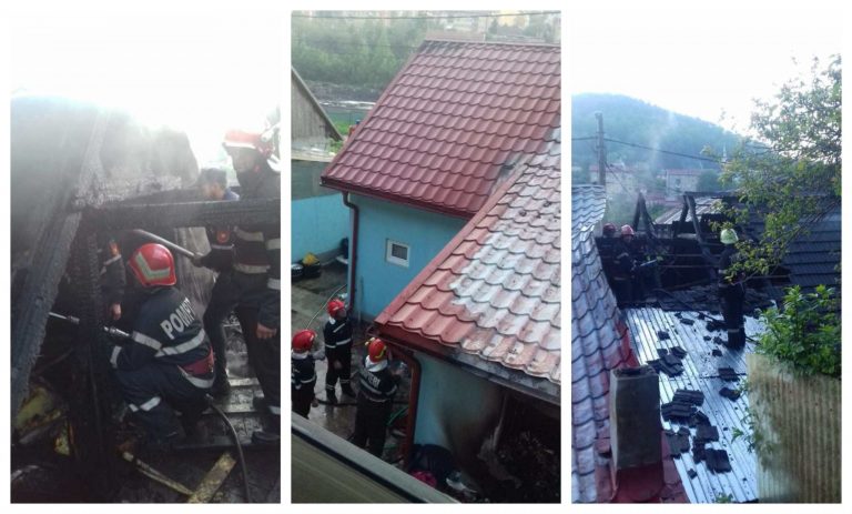 Case cuprinse de flăcări în Banat