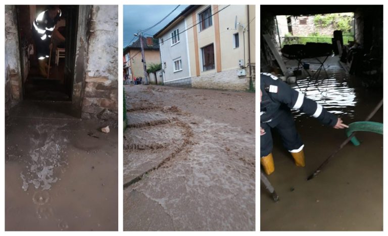 Ploile abundente au inundat câteva străzi din Reșița. Foto-Video