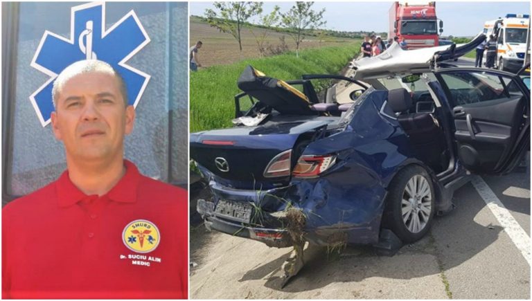 Aflat în timpul liber, un medic din vestul țării a salvat viața unui om implicat într-un accident teribil