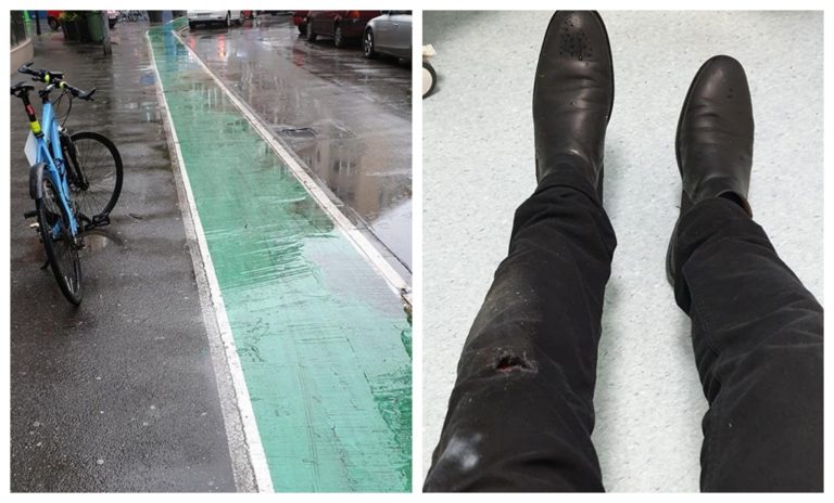 Pistele de biciclete alunecoase fac victime la Timișoara