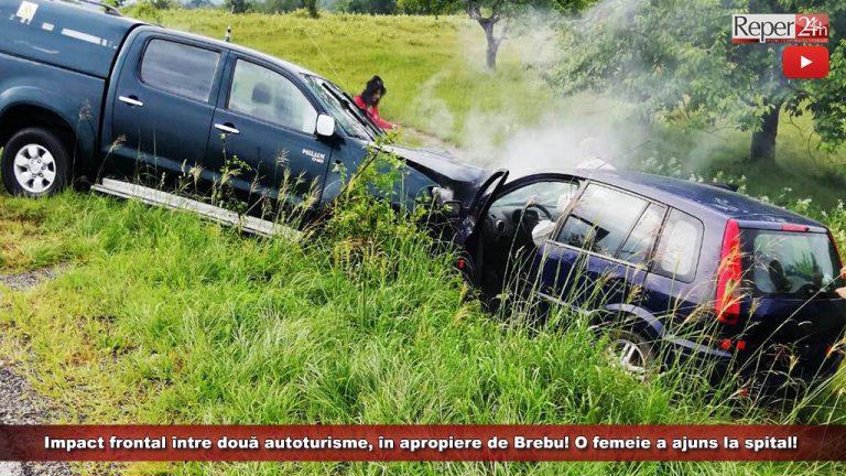 Un rănit după un impact frontal între două mașini