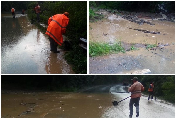 Circulația pe DN7, afectată de viitură FOTO/VIDEO