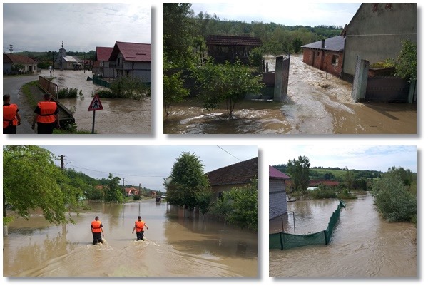 Patru drumuri județene din Timiș, distruse de ploi și inundații