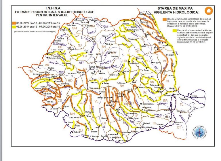Un nou cod galben de ploi abundente. Când scăpăm de vremea rea