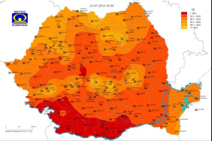 Canicula a colorat harta țării în roșu și a făcut primele victime. 44 de grade, resimțite la Herculane