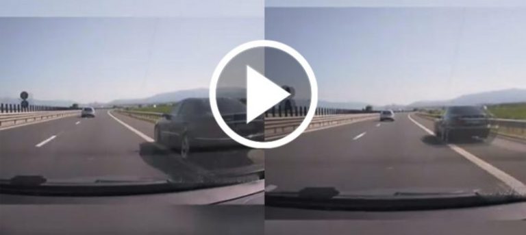 Șofer teribilist depășește pe banda de urgență, pe autostrada A1 VIDEO