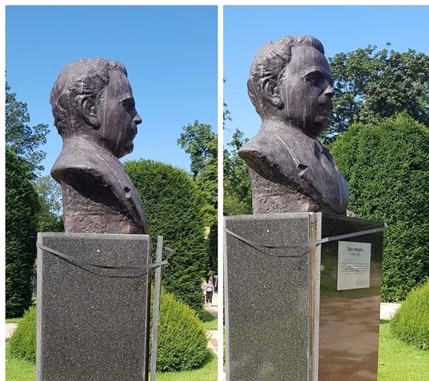 Soclurile busturilor din Parcul Central s-au dezlipit, deja