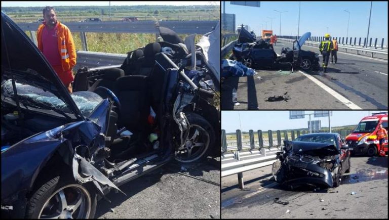 Imagini de groază pe autostrada Nădlac – Arad, după accidentul cu 7 răniți FOTO