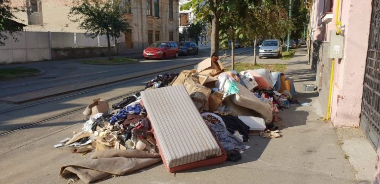 Timișoara, plină de gunoaie, în continuare, din cauza celor certați cu bunul simț